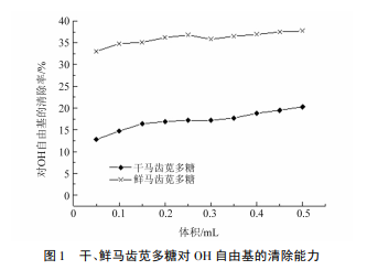 干与鲜马齿苋多糖抗氧化动力学研究