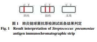 胶体金免疫层析方法检测肺炎链球菌细胞壁多糖抗原